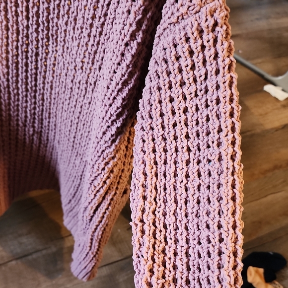 moon & madison Textured Knit Cardigan - Mauve With Pockets! - Picture 7 of 8